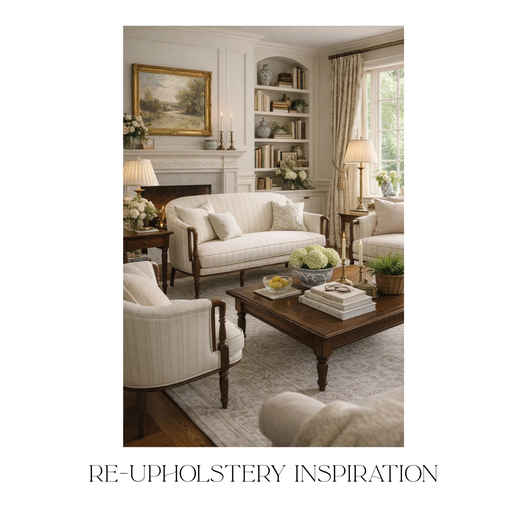 Found Sheraton Style Settee &amp; Armchair Set