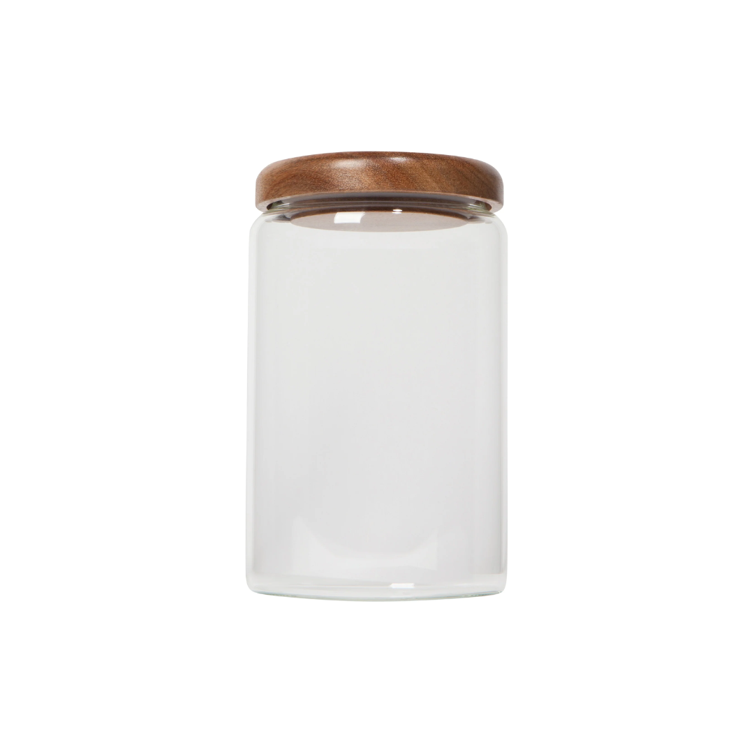 Glass Jar With Acacia Wood Lid