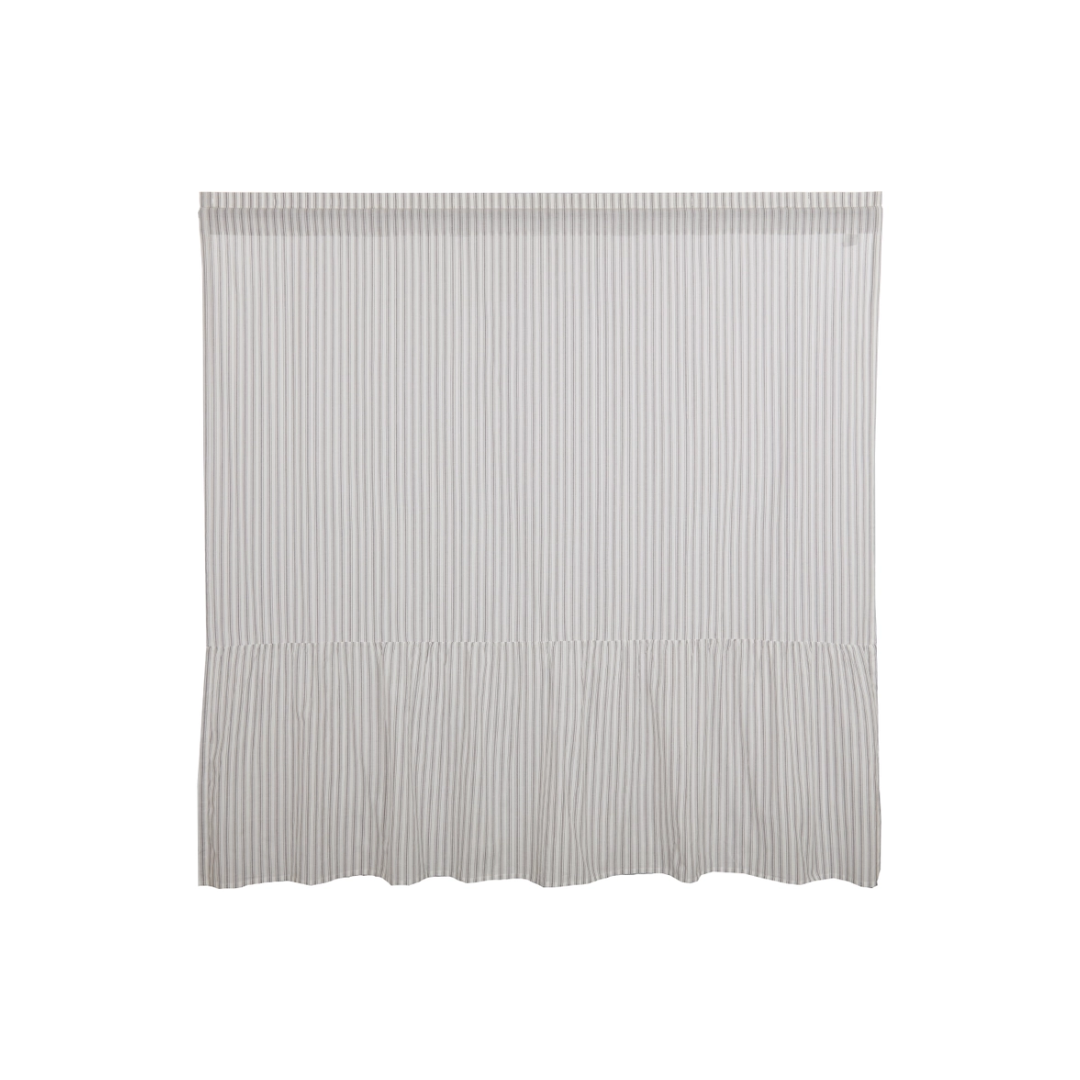 Gray Ruffled Shower Curtain