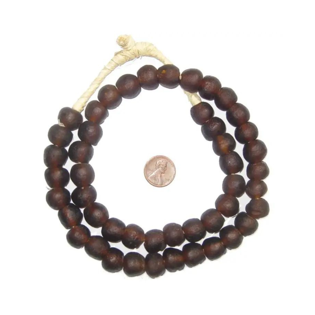 Root Brown Recycled Glass Beads