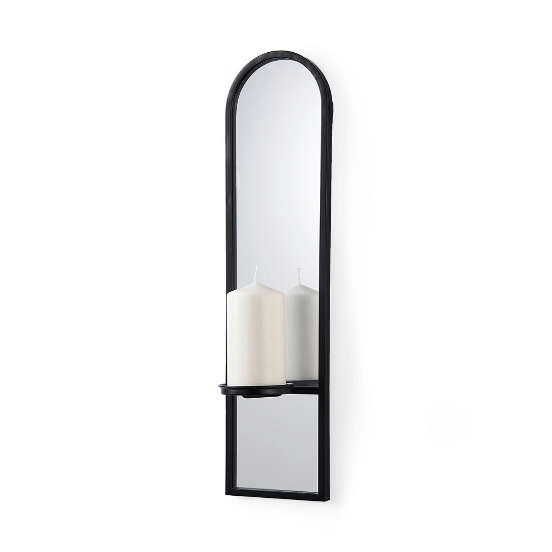Evianna Mirrored Wall Candle Holder
