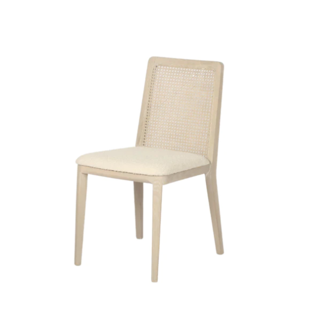 Oyster Cane Dining Chair