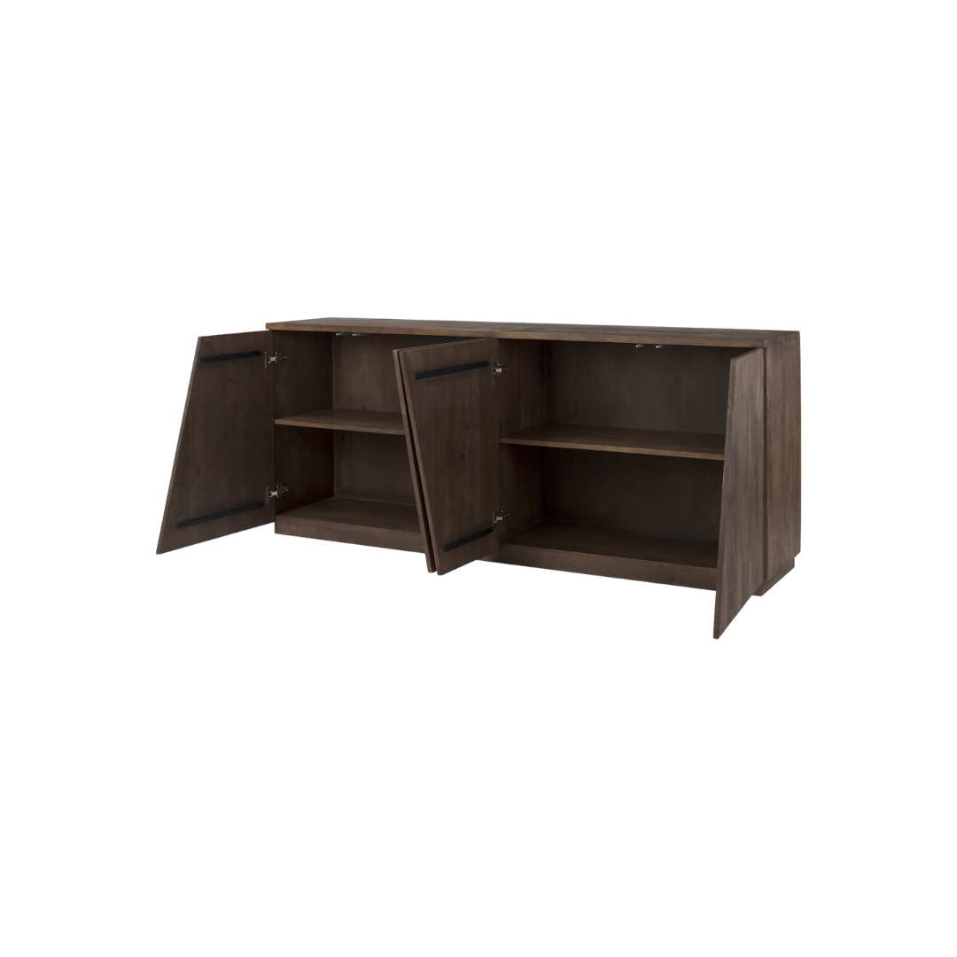West Wooden Angular Sideboard