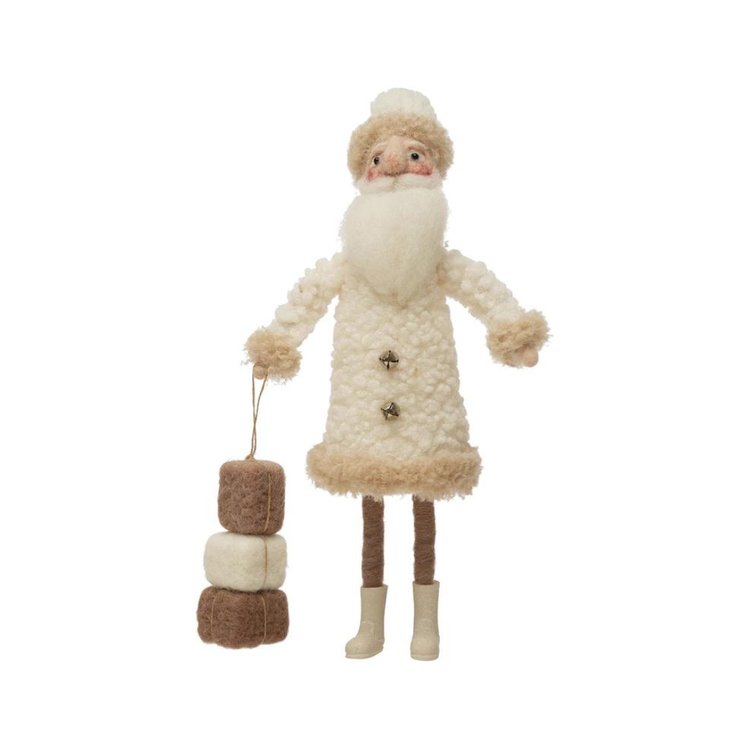 Large Wool Felt Santa