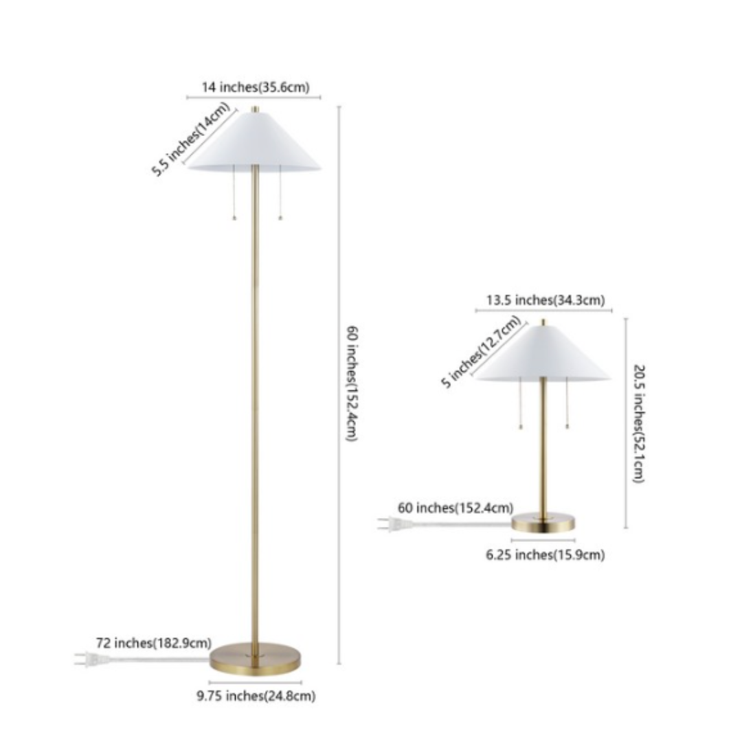 Nadia Floor & Table Lamp Set