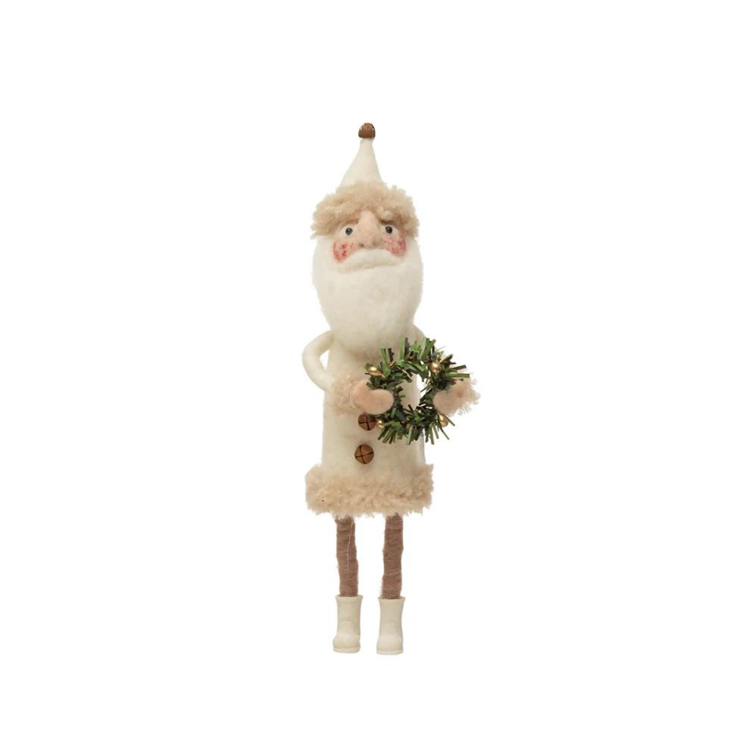 Medium Wool Felt Santa