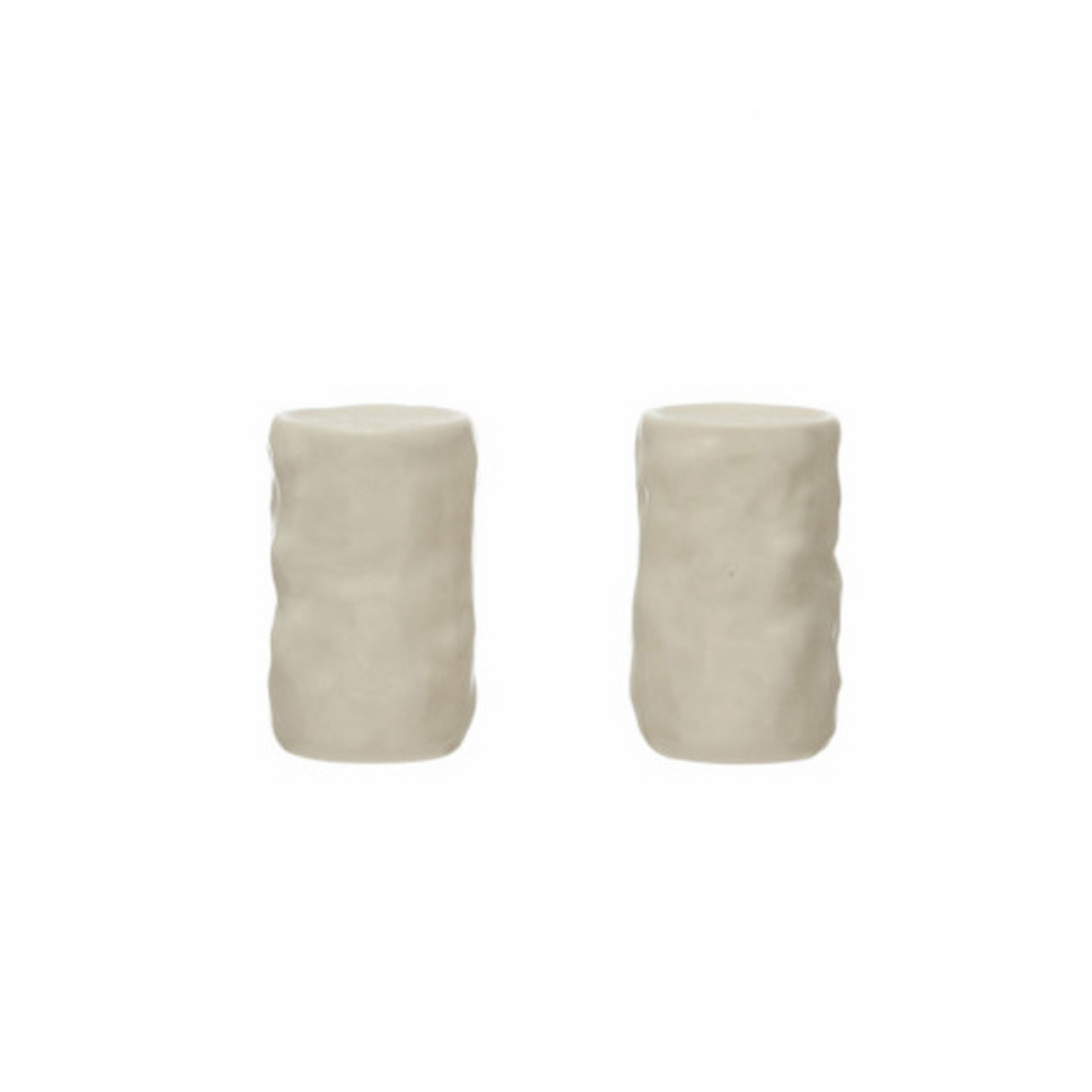 Stoneware Salt & Pepper Shakers
