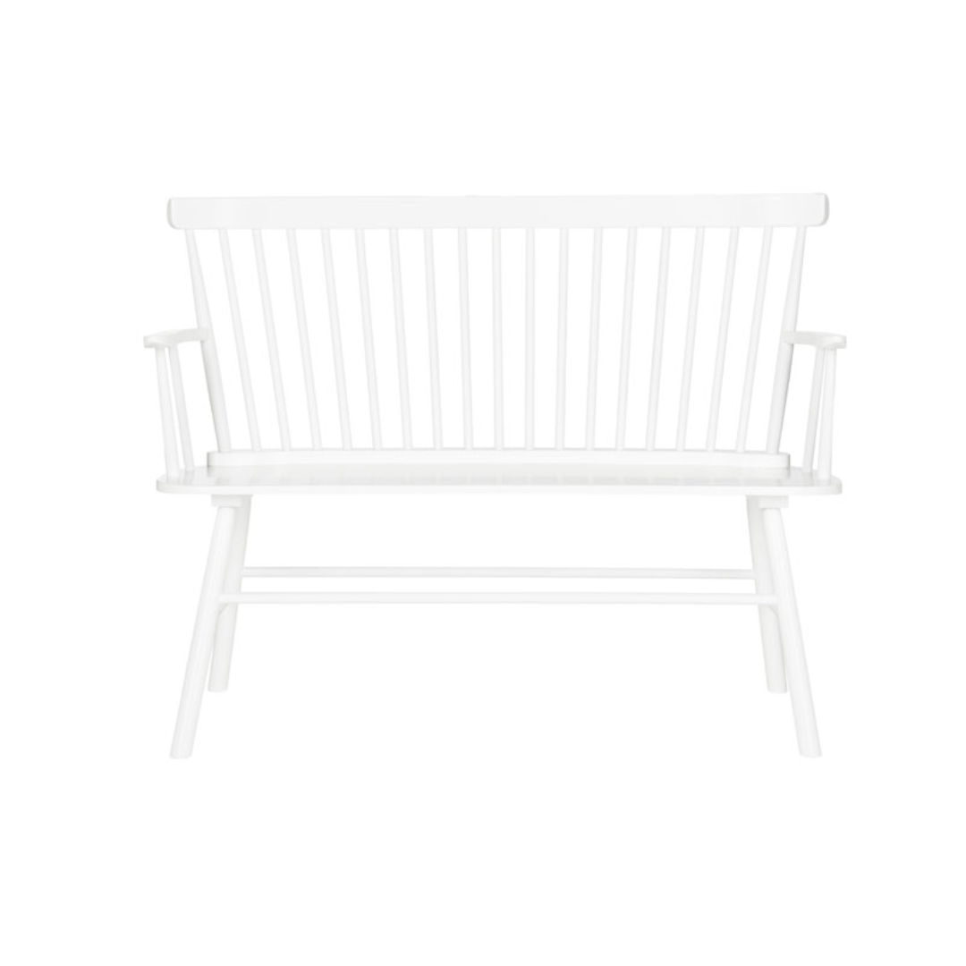 White Addison Settee