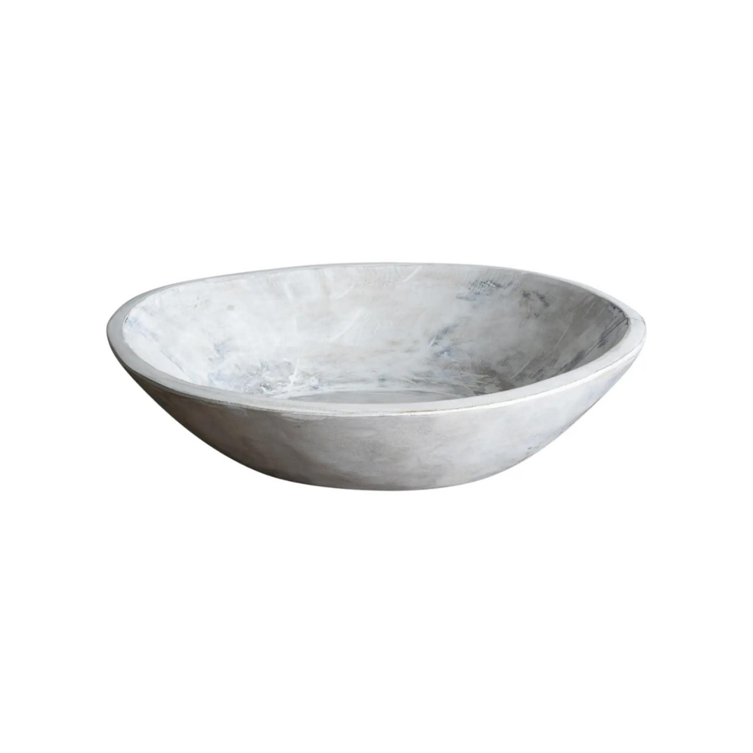 Found Dough Bowl in White Wash