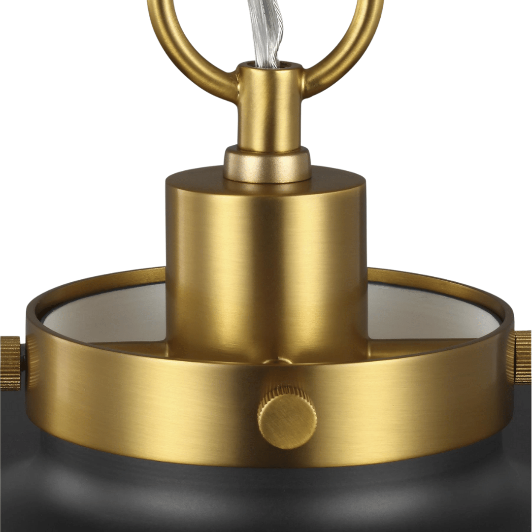 lighting, pendant, 1-light, black, white, matte, midnight, brass, gold, burnished brass, silver, polished nickel, nickel, modern, contemporary,  Generation Lighting, wellfleet pendant, cone