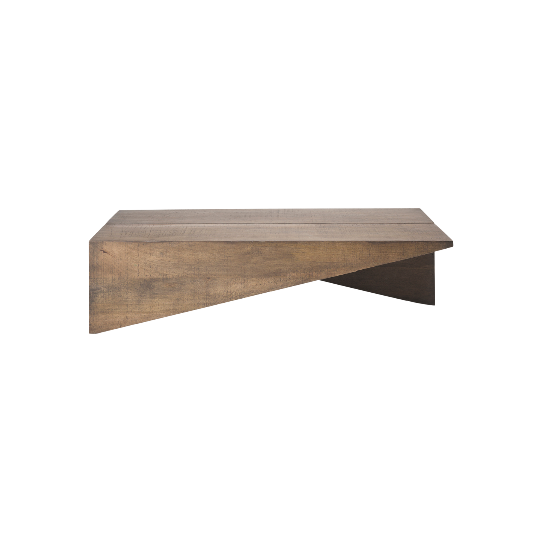 West Wooden Angled Coffee Table