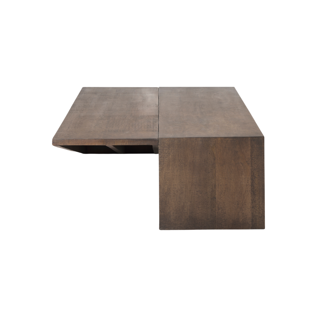 West Wooden Angled Coffee Table