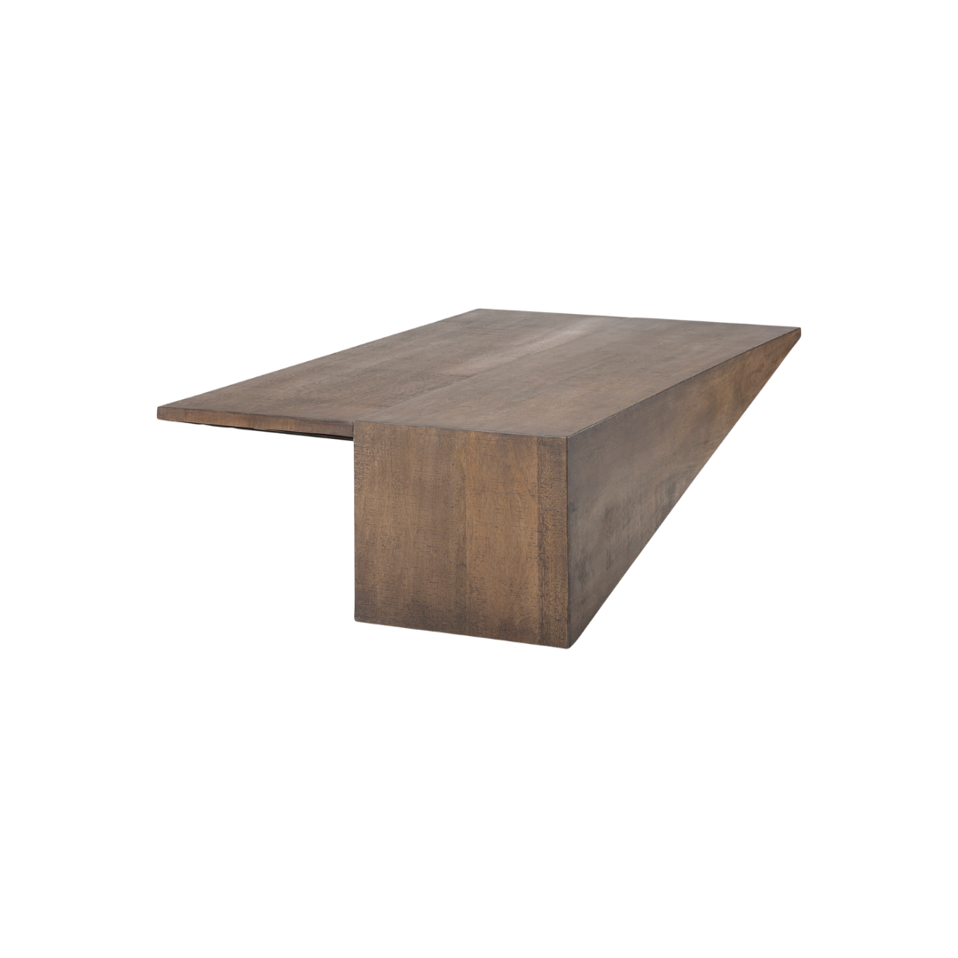 West Wooden Angled Coffee Table