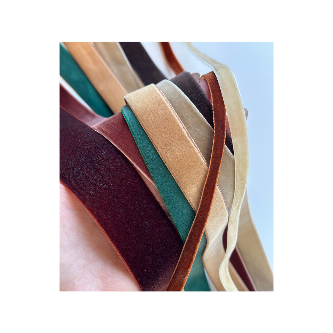 Velvet Ribbon Half Rolls