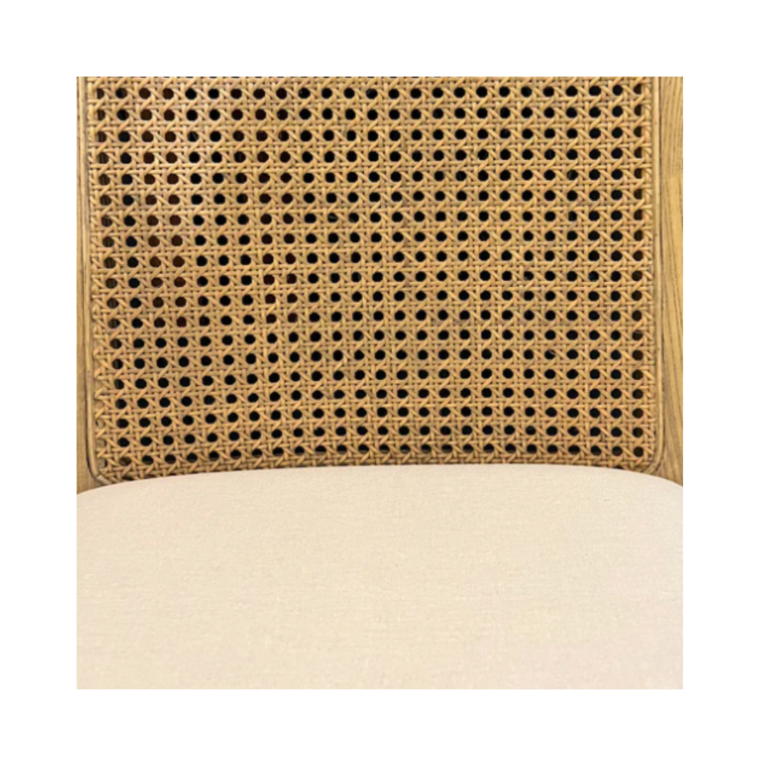 Oyster Cane Dining Chair