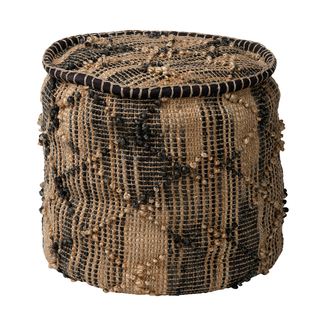 Riley Jute Pouf