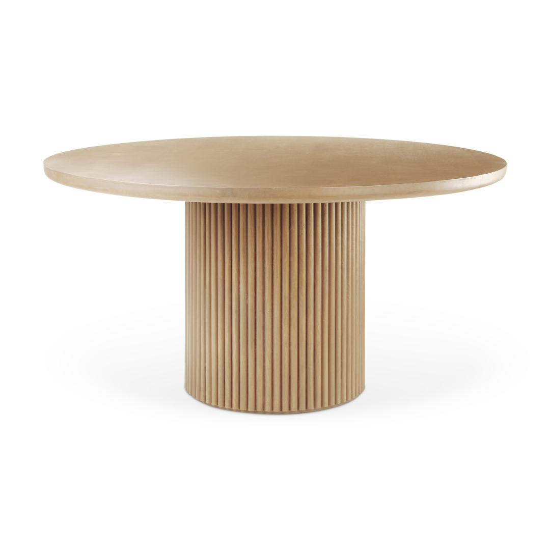 Terra Round Dining Table in Light Brown