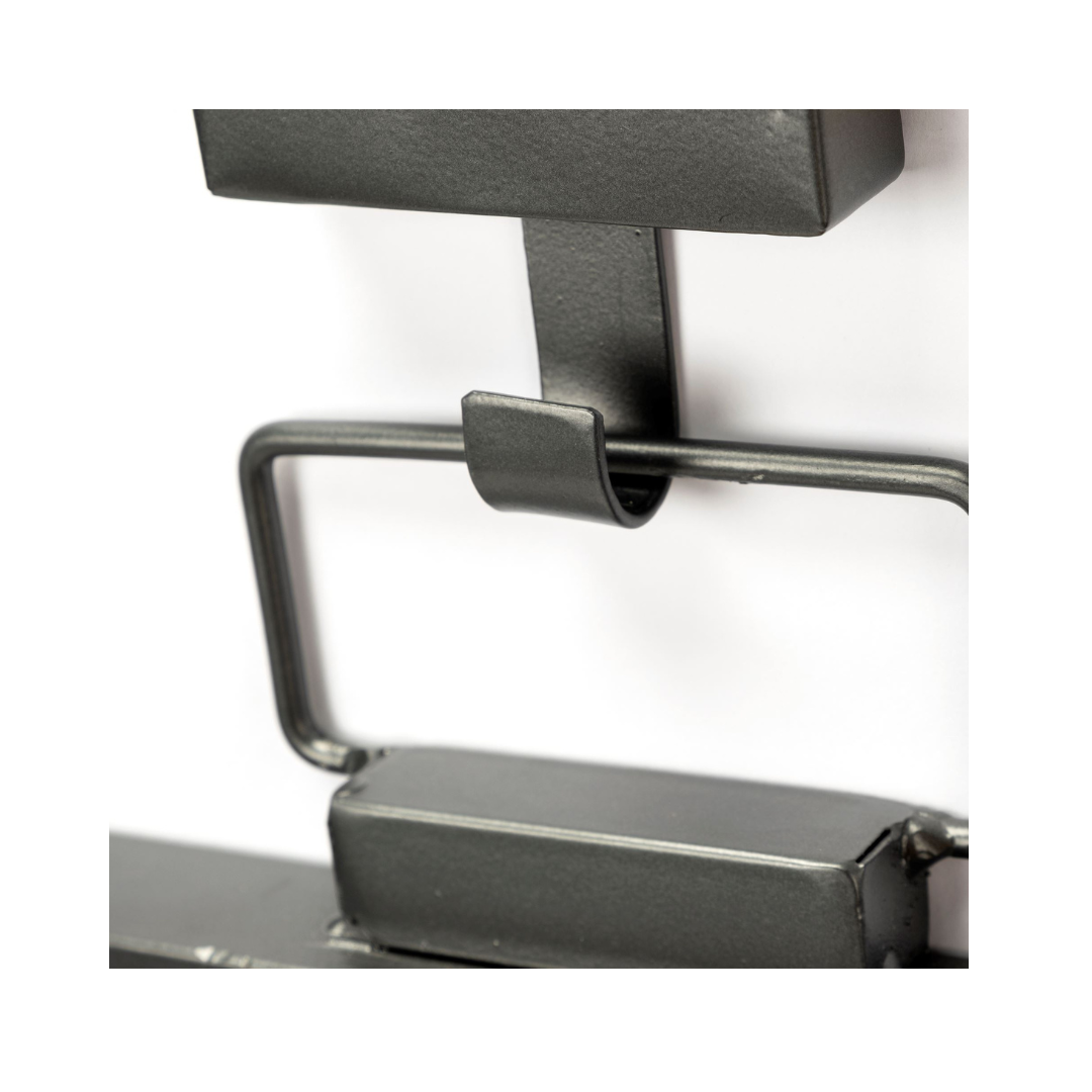 Grimm Rectangular Gray Metal Frame Mirror