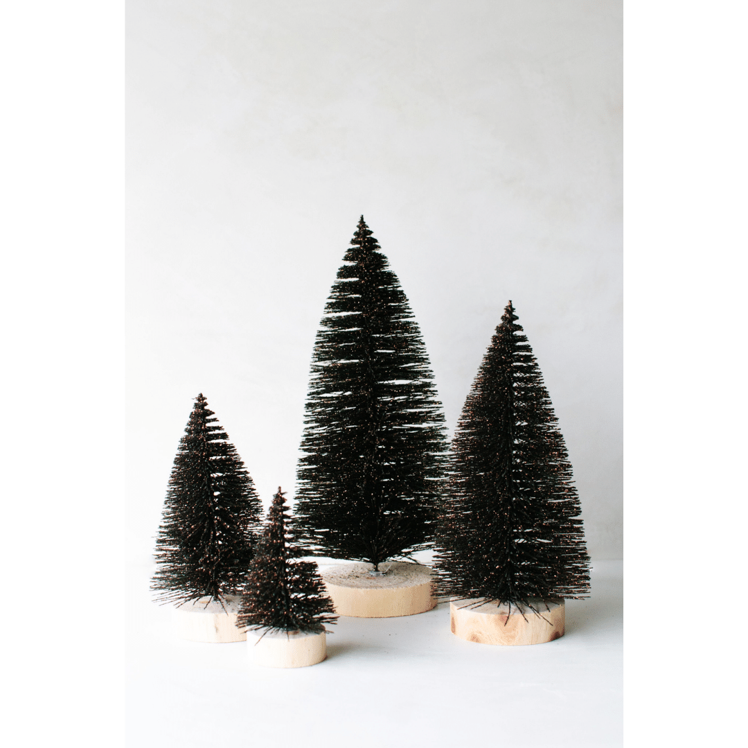 Brown Bottle Brush Tree Set