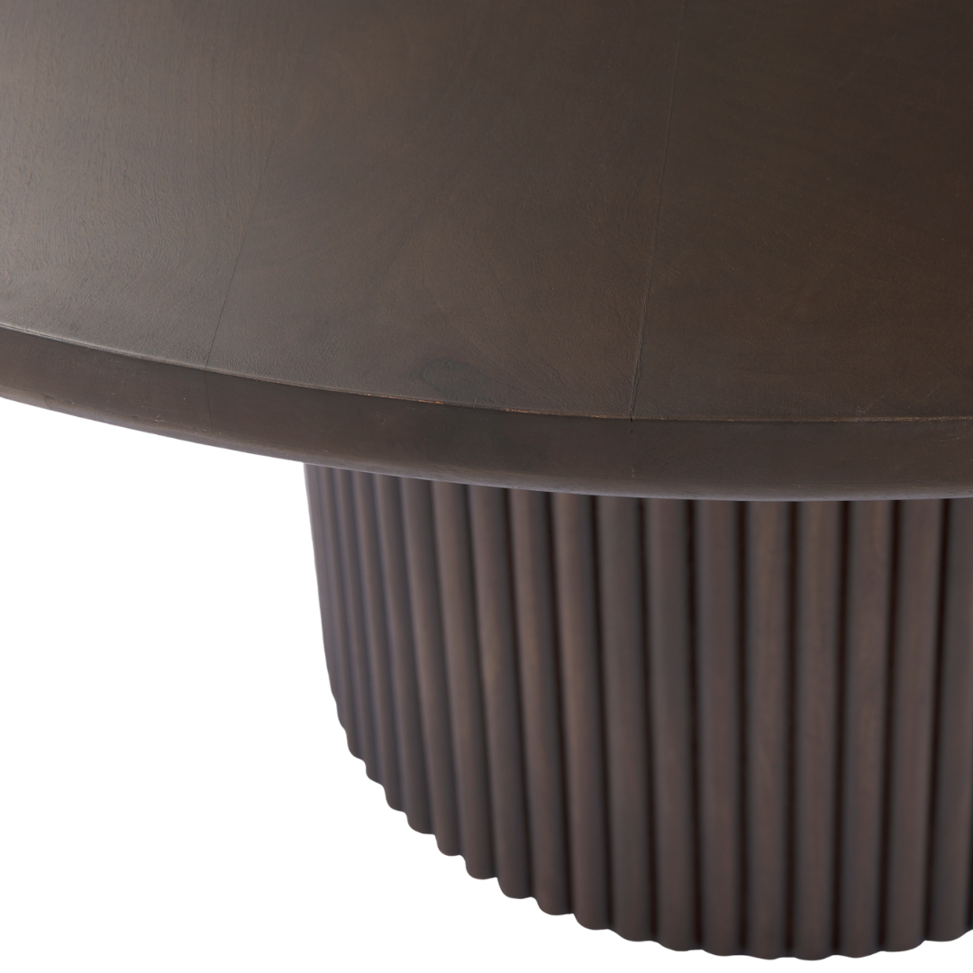 Terra Round Coffee Table in Dark Brown