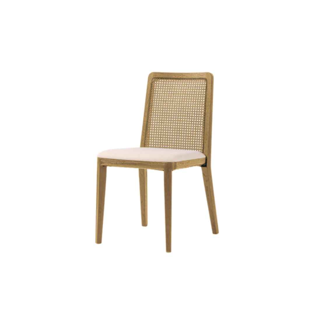 Oyster Cane Dining Chair