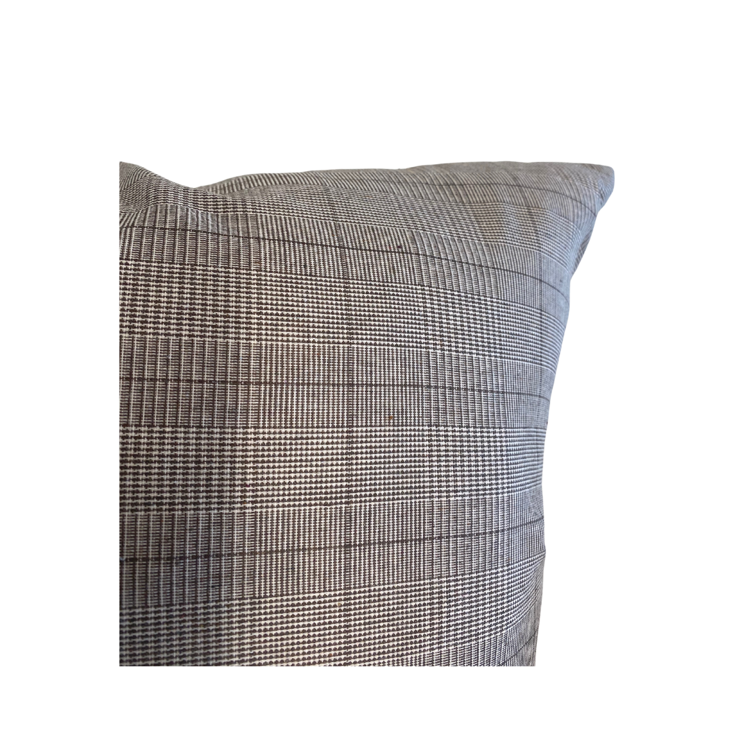 Chocolate Plaid Pillow Cover