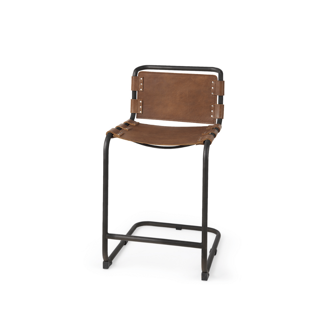 Berbick Leather Counter Stool