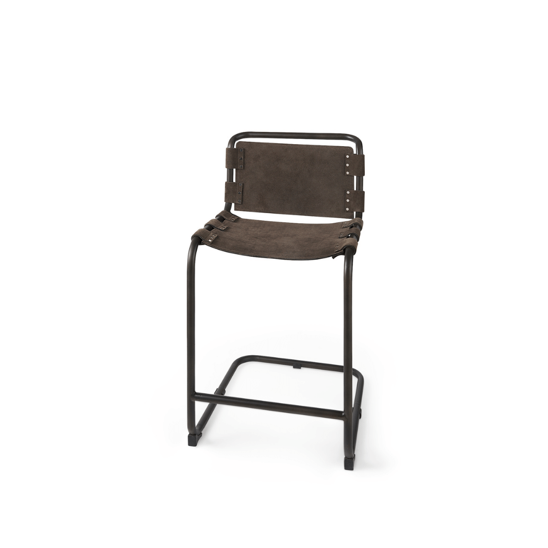 Berbick Leather Counter Stool