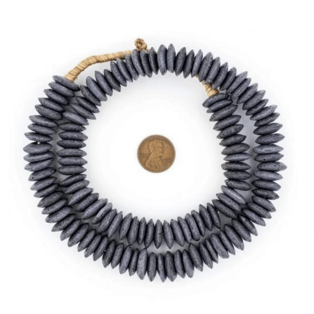 Ashanti Glass Saucer Beads