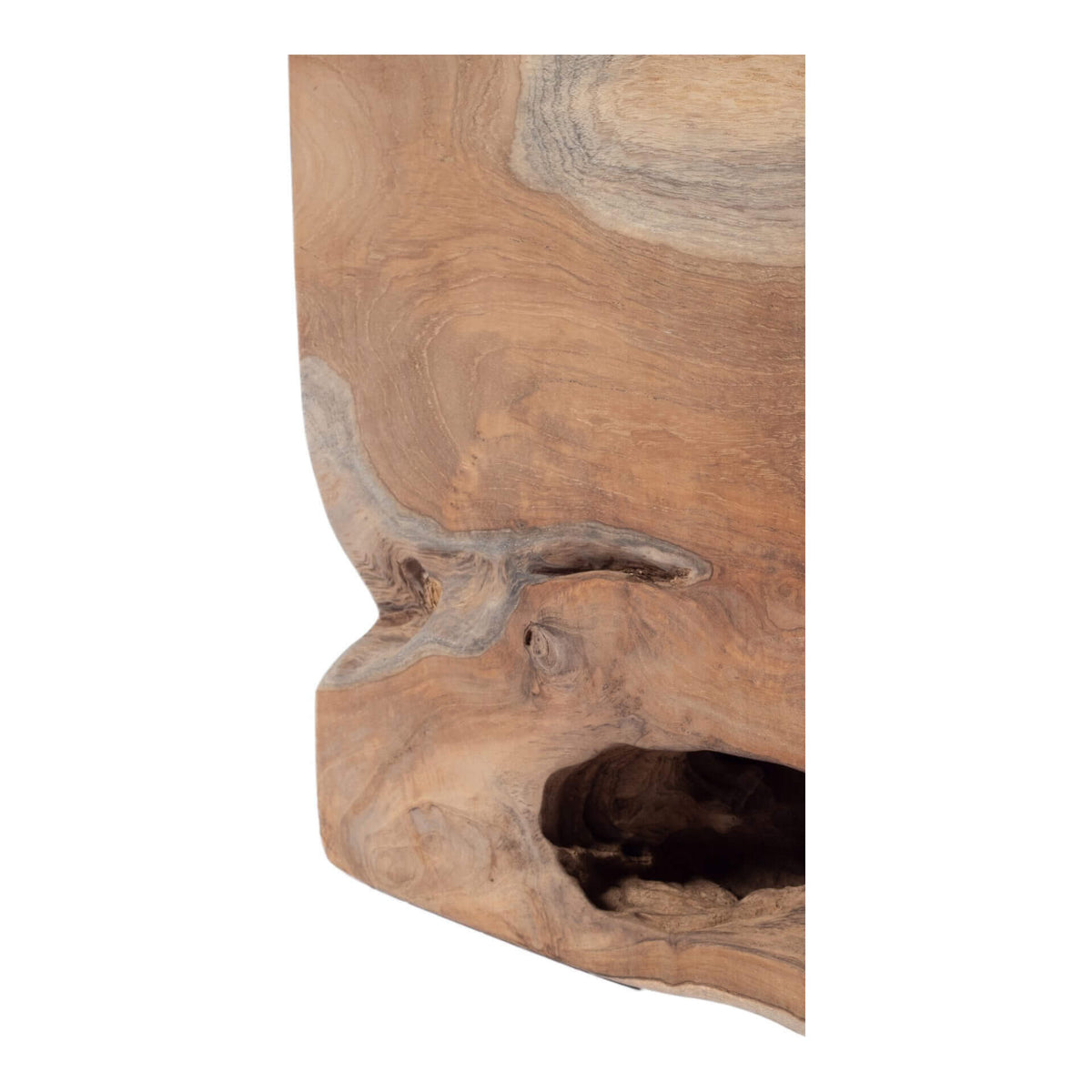 Natural Teak Wood Side Table