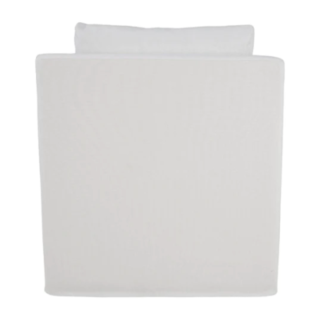 Heston Club Chair in White Linen