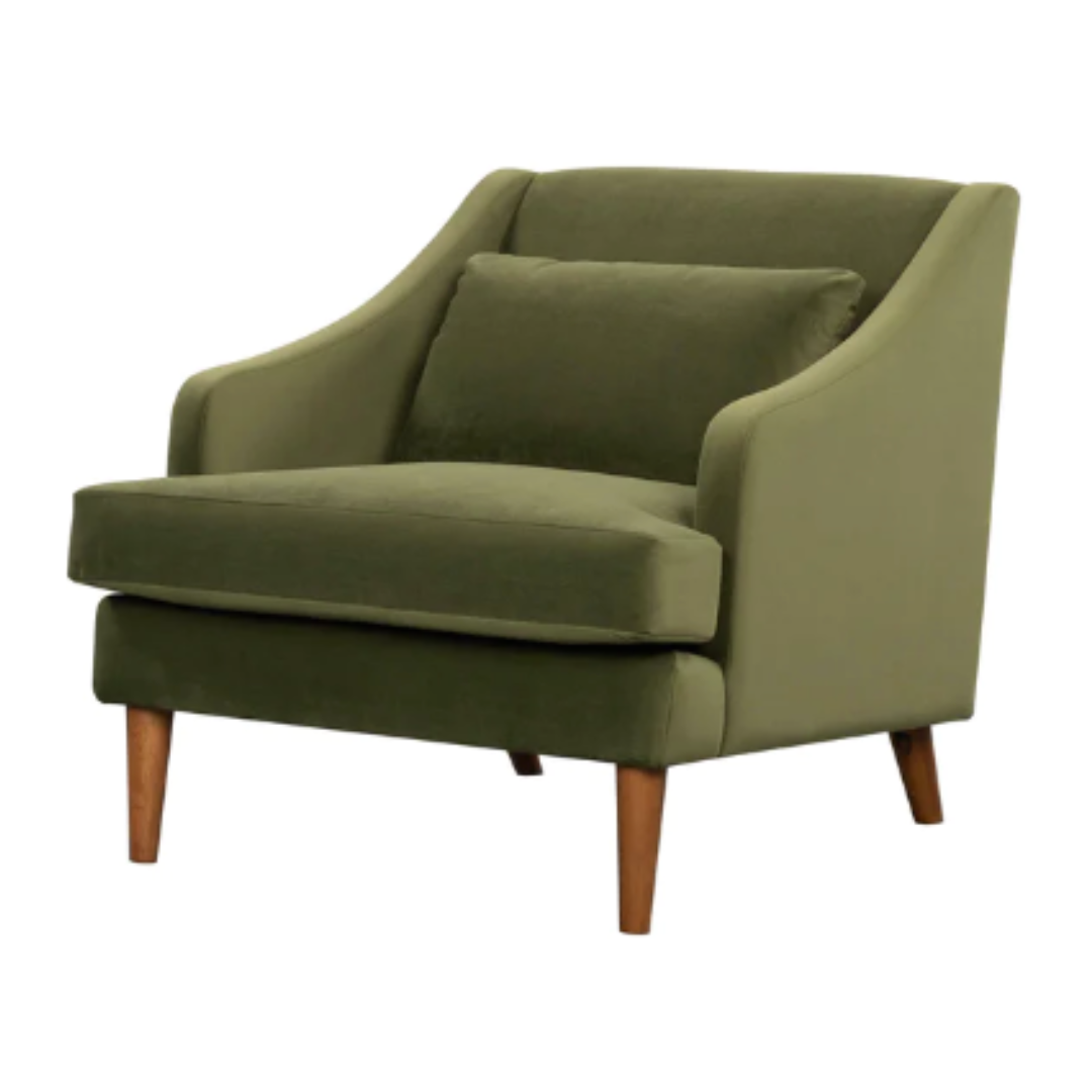 Missy Club Chair in Green Velvet