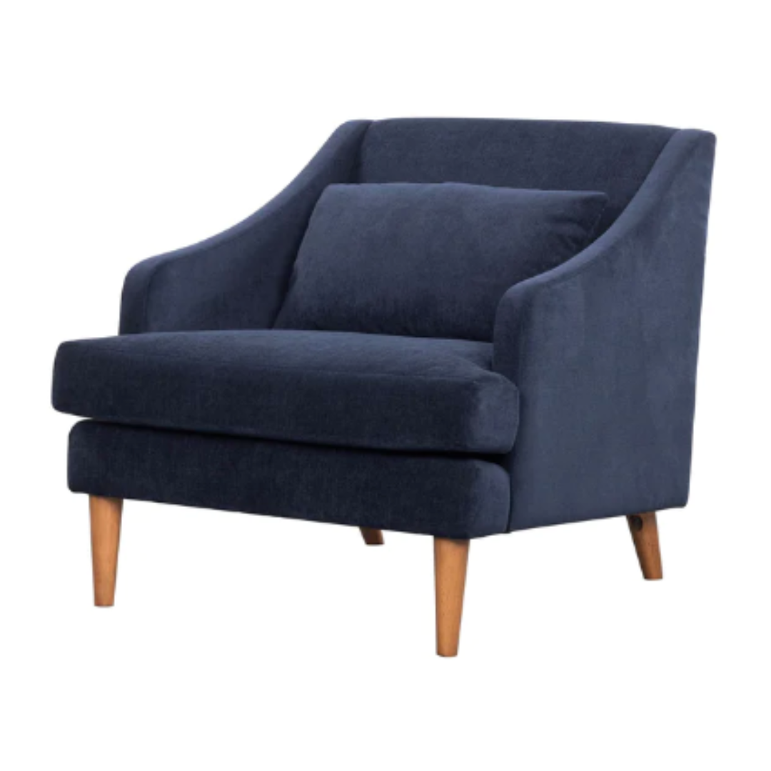 Missy Club Chair in Navy Chenille