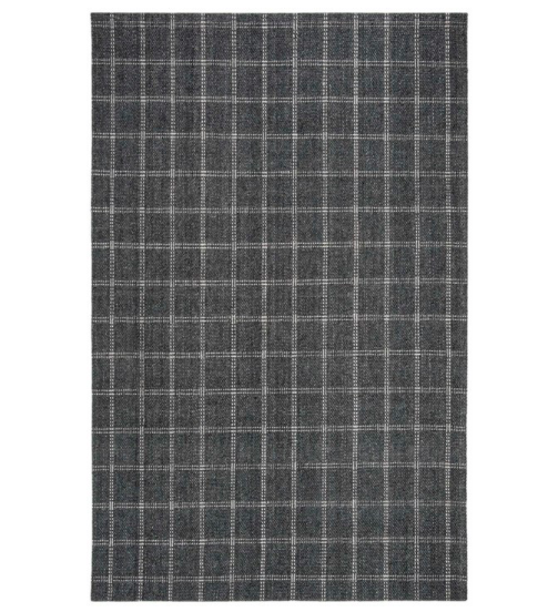 Tamworth Check Rug in Charcoal