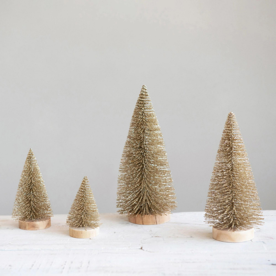 Gold Bottle Brush Trees